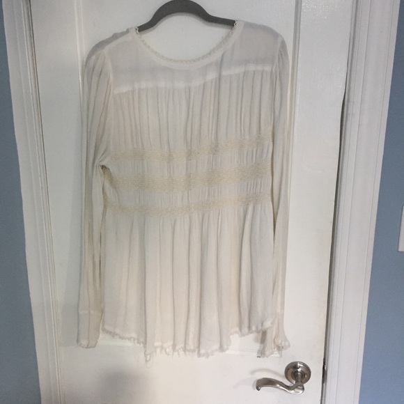 Free people cream long sleeved shirt - Picture 3 of 4